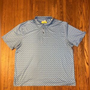 Classic Blue Patterned Polo Shirt